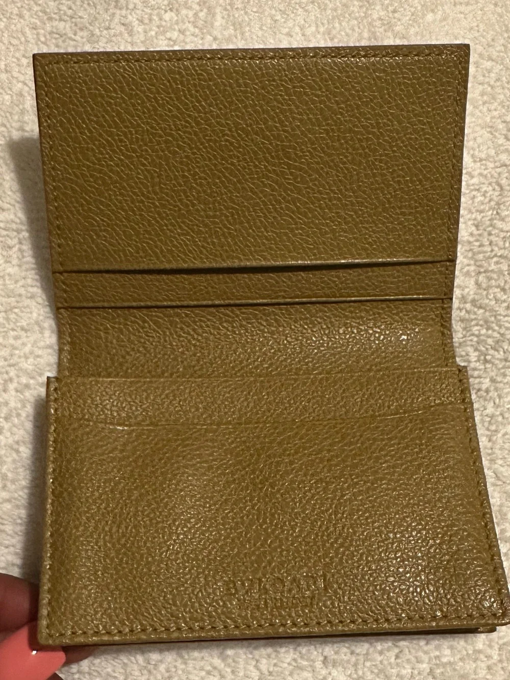 BVLGARI White Leather Card Holder Wallet Full Set Box Authentic Unisex